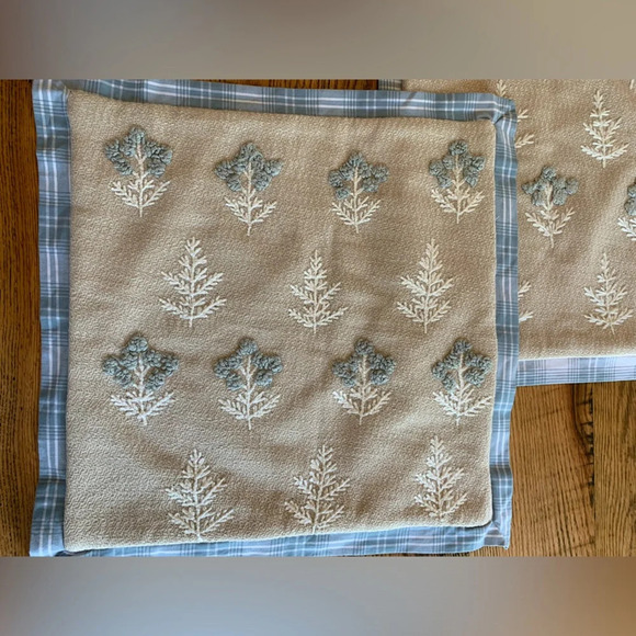 2 Celerie Kemble Accent Pillow covers wintry decorative trees - Picture 2 of 7